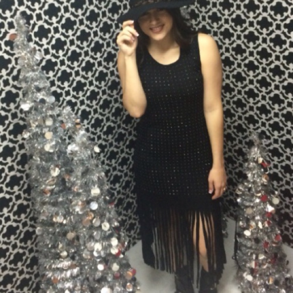 ❗️SALE❗️📌JUST IN📌 Black Fringe Dress